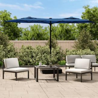 vidaXL Doppel-Sonnenschirm Azurblau 316x240 cm 362968