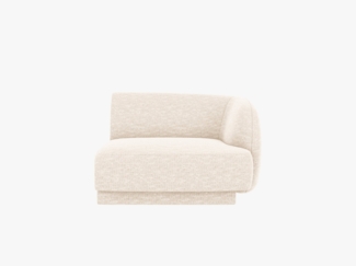 Micadoni Eckmodul Miley 1-Sitzer Chenille Helles Beige Rechts