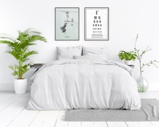 Sitheim-Europe Bettwäsche STONE WASHED Baumwolle Bettbezug & Kissenbezüge, Baumwolle, 3 teilig