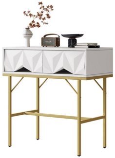 Thanaddo Konsolentisch Moderner Konsolentisch,Flurtisch, Beistelltisch mit 2 Schubladen