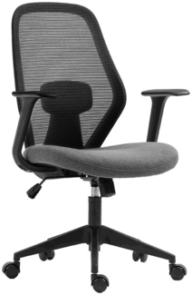 Drehstuhl Ramos / Lybe, Nylon, Stoff, Grau, Schwarz, 58 x 99 x 63 cm