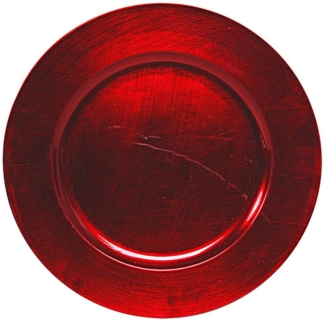 Annastore Platzset 6 x Platzteller im Vintage-Look mit unverwechselbarer Antik-Finish, Ø 33 cm, Dekoteller, Weihnachtsteller