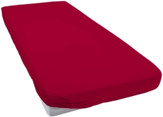 Janine 5002 Elastic-Jersey-Spannbetttuch 71 granat 180x200-200x220