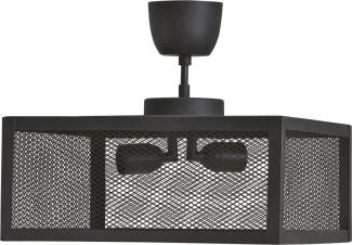 Industie Look Deckenlampe Metallgitter schwarz PR Home Grid 35cm 2x E27