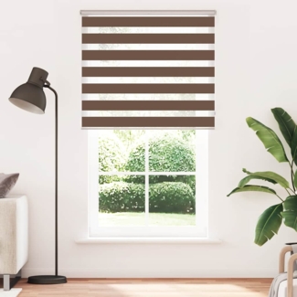 vidaXL Zebrarollo Braun 125x200 cm Stoffbreite 120,9 cm Polyester 4014370