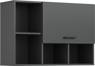 welltime Hängeschrank FALAS, TOPSELLER! Breite 95cm, 1 Klappe, 5 Fächer (1-St, in verschiedenen Farben erhältlich) Schrank, Wandschrank, Badschrank, Wäscheschrank