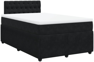 vidaXL Boxspringbett mit Matratze Schwarz 120x190 cm Samt 3287694