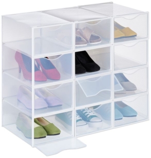 12er Pack Schuhboxen transparent 10048029