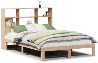 vidaXL Massivholzbett mit Regal ohne Matratze 140x200 cm Kiefer 3322562