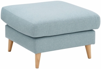 Home affaire Polsterhocker MARSEILLE, Massivholzbeine Eiche, Landhausstil, Wellenunterfederung