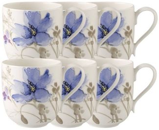 Villeroy & Boch Mariefleur Gris Basic Kaffeebecher 260 ml 6er Set