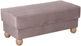 Hocker Kaethe Bezug Samtvelours Buche natur / rosé 23175