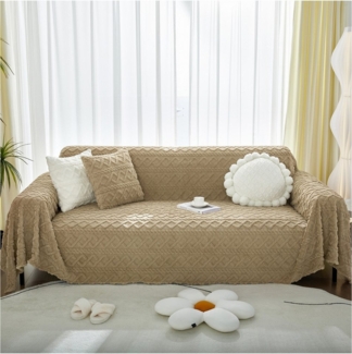 Jibenhome Sofabezug Weiche Flauschige Sofaüberwurf Decke, Jacquard Sofadecke, Warmer Sofa Sitzkissenbezug für Wohnzimmer