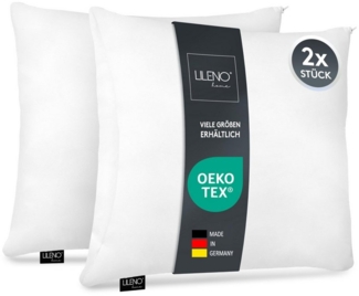 LILENO HOME Microfaserkissen - geeignet für Allergiker, in verschiedenen Größen - Made in Germany, Füllung: 100% Polyester, Rückenschläfer, Seitenschläfer, Bauchschläfer, Set, 2er Set, Kissen 50x60 cm mit Reißverschluss, als Bettkissen oder Dekokissen
