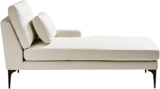 Chaiselongue Stoff hellbeige linksseitig EWRON