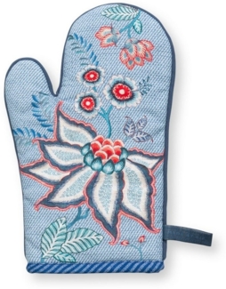 PiP Studio Topflappen Flower Festival Ofenhandschuh Blue 29 x 15 cm, (Ofenhandschuhe), Oven Glove Flower Festival Blue 29x15cm