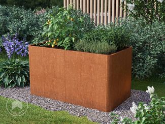 PRIMEYARD Cortenstahl Hochbeet Mario 146x80x60 cm, Rost-Optik