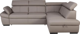 exxpo - sofa fashion Ecksofa Salerno, klassisch modernes Funktionssofa, hoher Sitzkomfort, L-Form, inkl. Kopf- und Armteilverstellung, wahlweise mit Bettfunktion