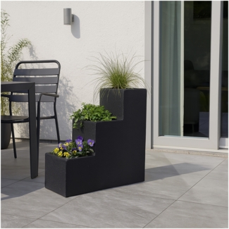 HTI-Living 3-stufiges Pflanzgefäß für Garten u.Terrasse Moderner Blumentopf i...