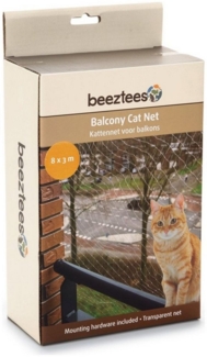 Beeztees Schutznetz Katzennetz für Balkon transparent