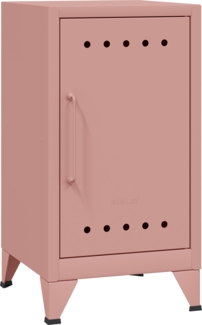 Bisley Fern Mini Ablageschrank aus Metall | Beistellschrank im Retro-Instustrial Design in pastellpink, FERMINRH-620