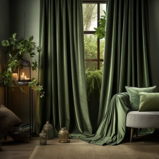 Rosnek Gardine Samt, Verdickung, Verdunkelung, für Winter Wohnzimmer Schlafzimmer, (2 St)