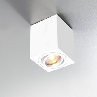 Heitronic Nr. 500738-HE Aufbauleuchte ADL8001 Eckig schwenkbar weiß GU10