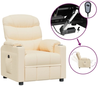 vidaXL Relaxsessel Elektrisch Creme Stoff 3143500