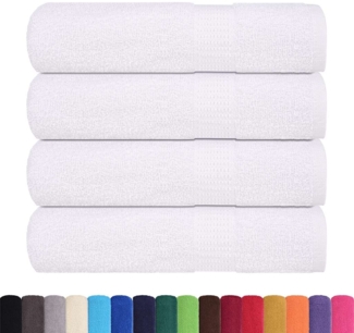 vidaXL Duschtücher 4 Stk. Weiß 70x140 cm 360 g/m² 100% Baumwolle 136654