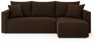 NEXT COLLECTION Ecksofa VELO, Schlaffunktion, weicher und angenehmer Stoff zum Anfassen, Bettzeugkasten, lose Rückenkissen