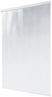 Halb-Kassette Duschrollo milky drops 80x240 cm Sondermaß EXTRA SCHMAL Duschvorhang