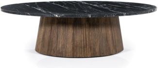 Maison ESTO Couchtisch oval Marmor LISSBOA 120 cm Marmortischplatte (1 Tisch)