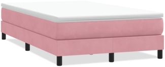 vidaXL Boxspringbett ohne Matratze Rosa 120x220 cm Samt 3315872