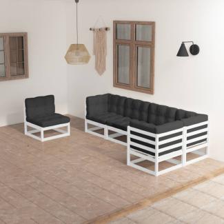 vidaXL 6-tlg. Garten-Lounge-Set mit Kissen Kiefer Massivholz 3076635