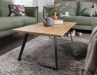 Couchtisch 110x60cm 'Lissabon' Wildeiche Stahl schwarz