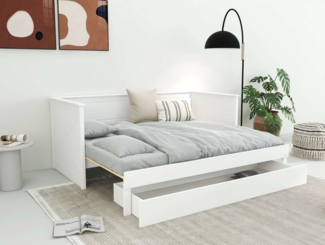 Home affaire Daybett Emden, mit Ausziehfunktion und Bettkasten, inklusive Lattenrost
