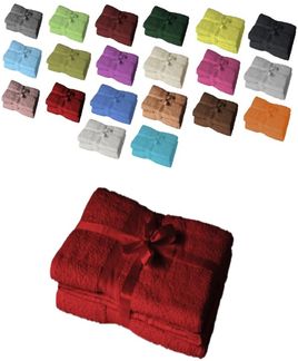 Badetuch 2er Set 100 x 150 cm Rot