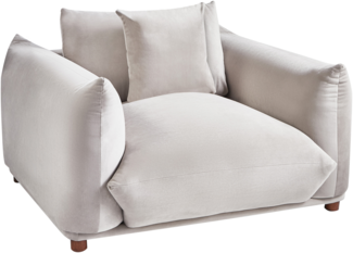 Sessel LUVOS Samtstoff Taupe