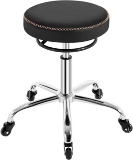 Woltu Drehhocker (1 St), 360° drehbar, mit Rollen, runder Hocker