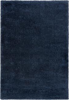 Kadima Design Strapazierfähiger & Kuscheliger Hochflor-Teppich "Lyne". Farbe: Blau, 120x170 cm