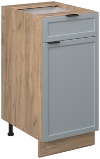 Küchenunterschrank Fame-Line Hellblau-grau 40 cm ohne Arbeitsplatte Vicco