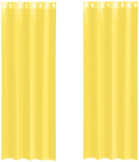 vidaXL Voile Vorhänge mit Ösen 2 Stk. Gelb 4102135