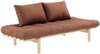 Karup Design Futonsofa PACE Gestell Natur, Matratze Clay Brown