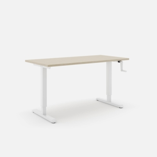 Steelforce 310 HC Schreibtisch - 200 , Eiche , Weiß