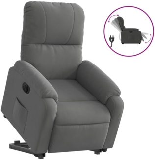 vidaXL Relaxsessel Aufstehhilfe Elektrisch Dunkelgrau Mikrofasergewebe 3204945