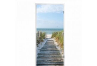 nikima Wandtattoo TB-04 selbstklebendes Türbild – Ostseeweg (PVC-Folie), 0,9x2 m selbstklebende Folie