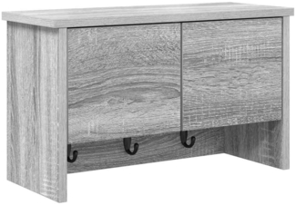 vidaXL Wandmontierter Kleiderständer Grau Sonoma 50 x 20 x 30 cm 874336