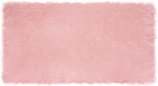 vidaXL Kunstschaffell Teppich Tafalla Rosa 80 x 150 cm Polyester 42021544