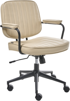 Schreibtischstuhl BERNE Kunstleder Beige