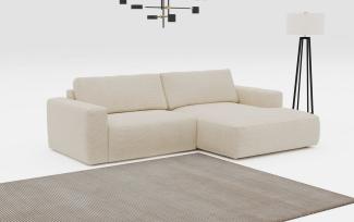 COTTA Ecksofa Lasso L-Form, XL-Sofa, mit breiter Recamiere im trendigen Cord oder angenehmen Strukturstoff